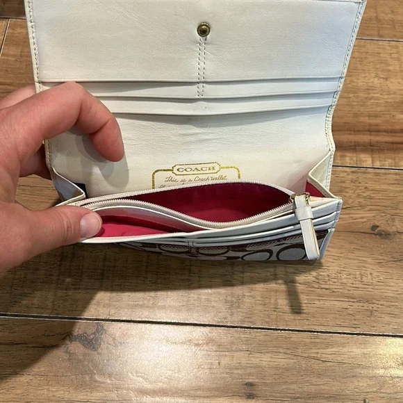 Coach Signature Stripe Tote Purse Multicolor 10859 & Matching Wallet - Picture 6 of 13